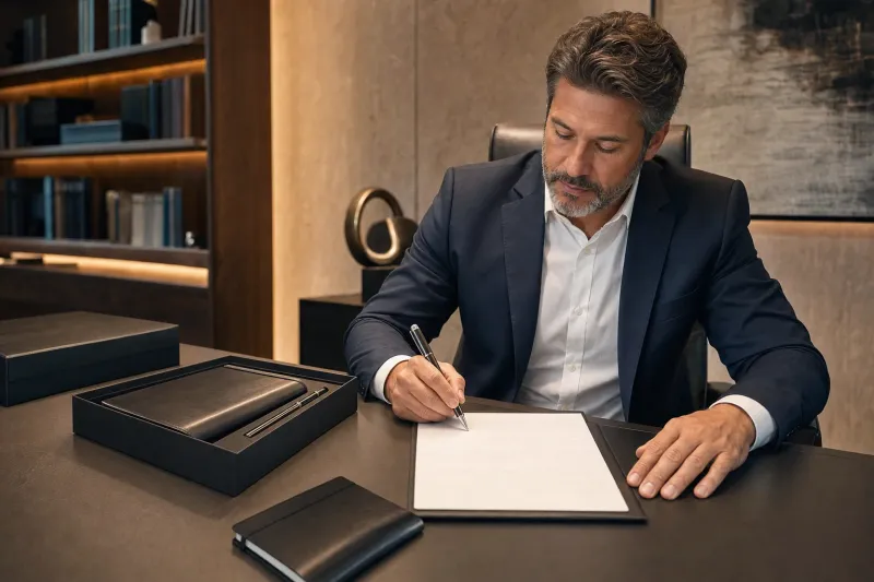 Kits Executivos Premium em uso